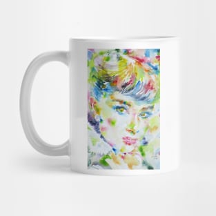 AUDREY HEPBURN watercolor portrait .6 Mug